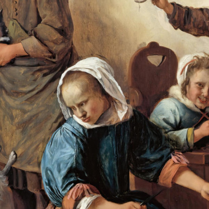Il Pasto Dei Bambini Jan Steen jsn55 quadro stampato su tela