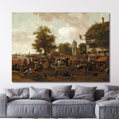 La Fiera Di Oegstgeest Jan Steen jsn62 quadro stampato su tela