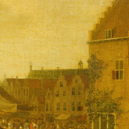 Il Mercato Del Pesce A Leida Jan Steen jsn65 quadro stampato su tela