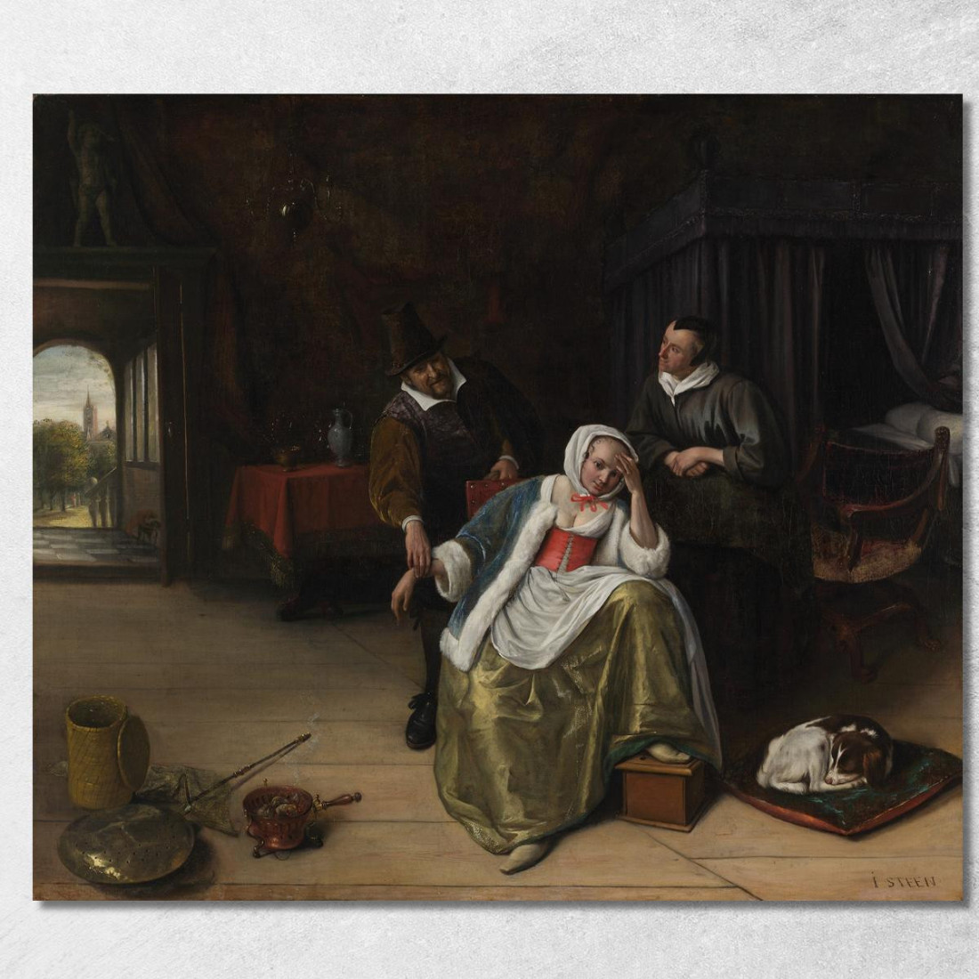 La Fanciulla Innamorata Jan Steen jsn69 quadro stampato su tela La Fanciulla Innamorata Jan Steen jsn69 quadro stampato su tela