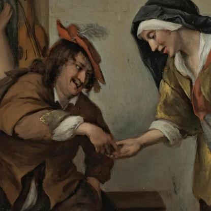 La Ruffiana Jan Steen jsn74 quadro stampato su tela