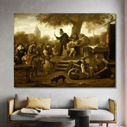 Il Ciarlatano Jan Steen jsn75 quadro stampato su tela