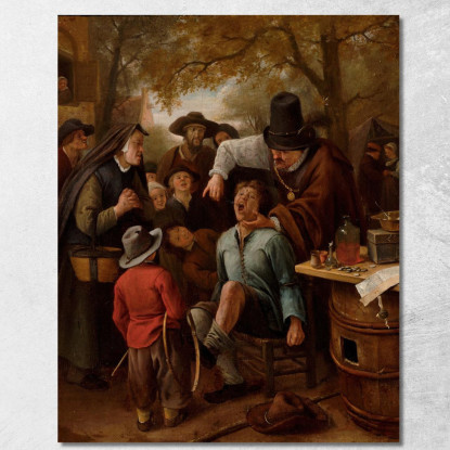 L'Estrazione Del Dente Jan Steen jsn78 quadro stampato su tela