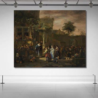 Il Matrimonio Del Villaggio Jan Steen jsn81 quadro stampato su tela