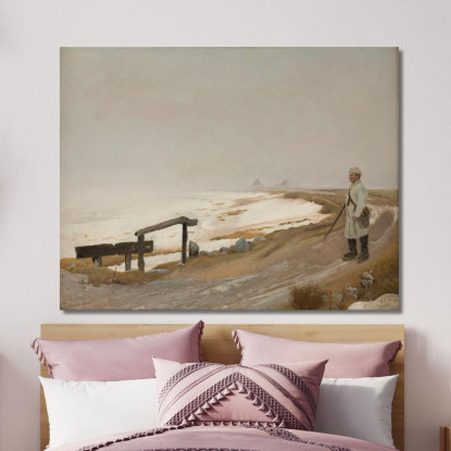 Giornata Invernale Nebbiosa. Karrebæksminde Laurits Andersen Ring lar14 quadro stampato su tela