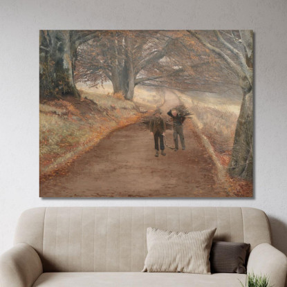 Sentiero Pedonale Vicino A Herlufsholm Zelanda Laurits Andersen Ring lar15 quadro stampato su tela