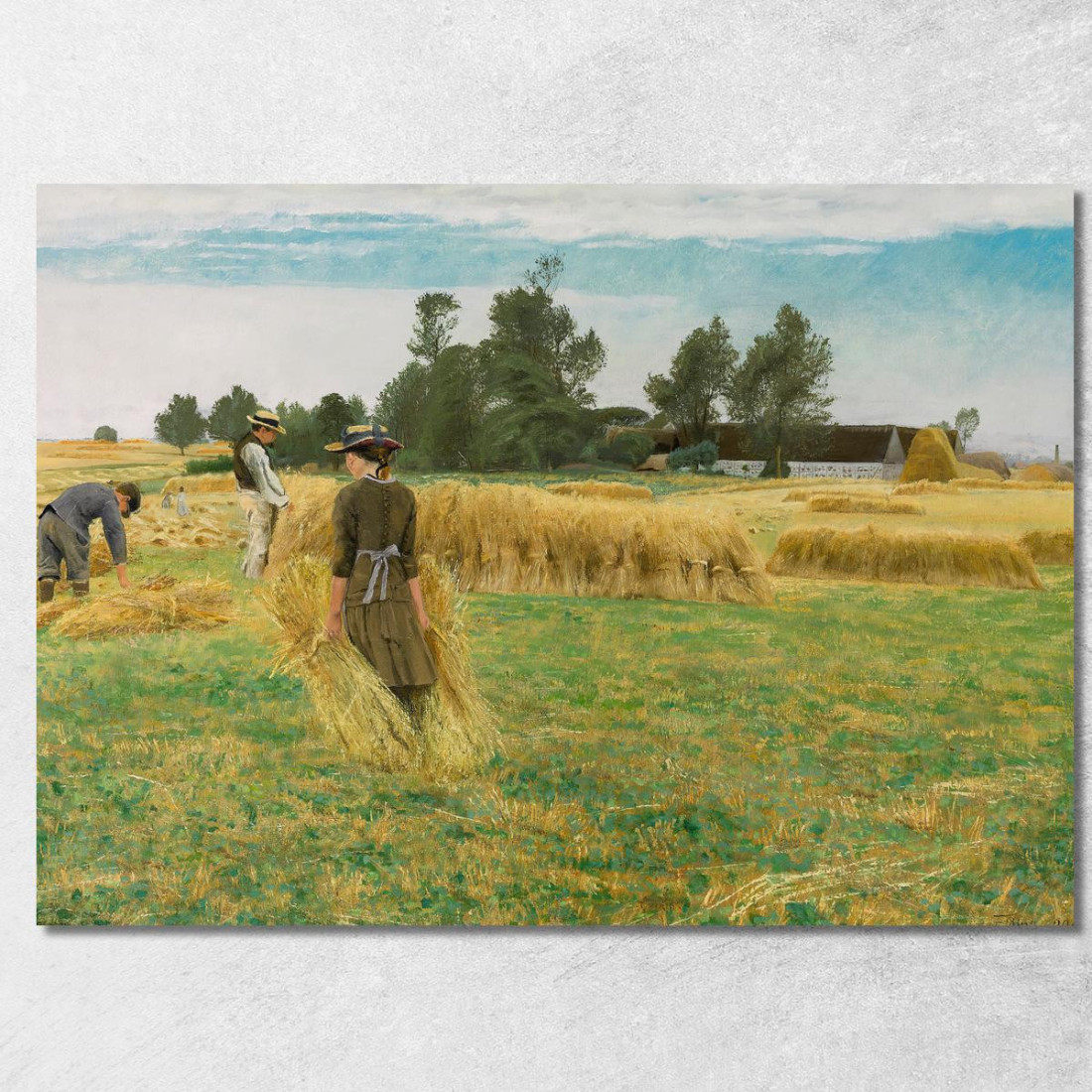 Tempo Di Raccolto A Ladby Laurits Andersen Ring lar16 quadro stampato su tela Tempo Di Raccolto A Ladby Laurits Andersen Ring lar16 quadro stampato su tela