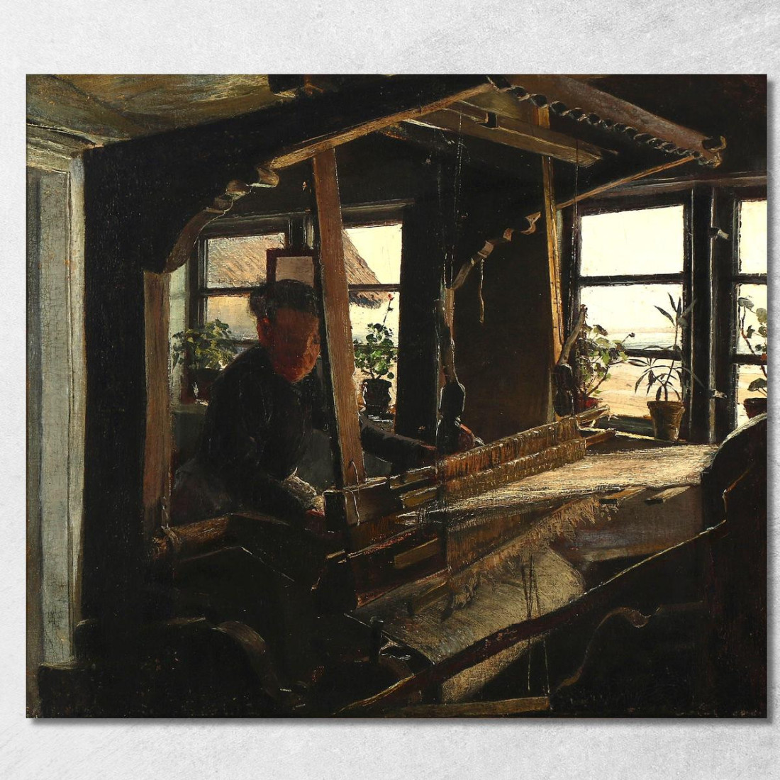 Interno Da Hanehoved Huse Villaggio Di Pescatori Nella Parrocchia Di Melby Laurits Andersen Ring lar20 quadro stampato su tela Interno Da Hanehoved Huse Villaggio Di Pescatori Nella Parrocchia Di Melby Laurits Andersen Ring lar20 quadro stampato su tela