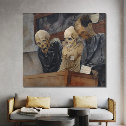 Tre Teschi Dal Convento Dei Cappuccini A Palermo Laurits Andersen Ring lar37 quadro stampato su tela