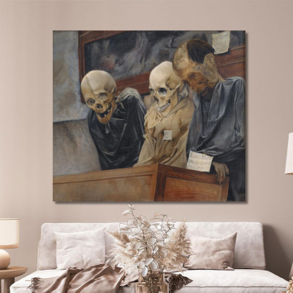 Tre Teschi Dal Convento Dei Cappuccini A Palermo Laurits Andersen Ring lar37 quadro stampato su tela
