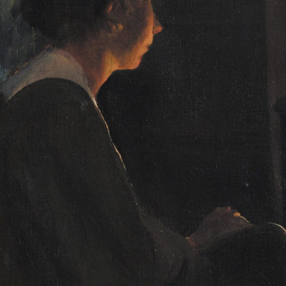 Crepuscolo. La Moglie Dell'Artista Laurits Andersen Ring lar38 quadro stampato su tela