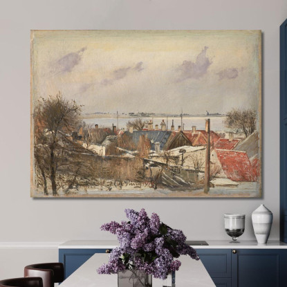 Vista Da Roskilde Verso Il Fiordo Laurits Andersen Ring lar40 quadro stampato su tela