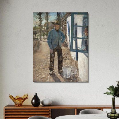 Imbiancatura Della Vecchia Casa Laurits Andersen Ring lar44 quadro stampato su tela
