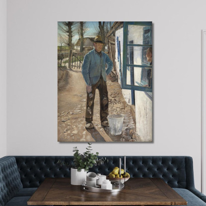 Imbiancatura Della Vecchia Casa Laurits Andersen Ring lar44 quadro stampato su tela