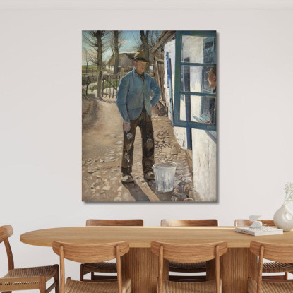 Imbiancatura Della Vecchia Casa Laurits Andersen Ring lar44 quadro stampato su tela