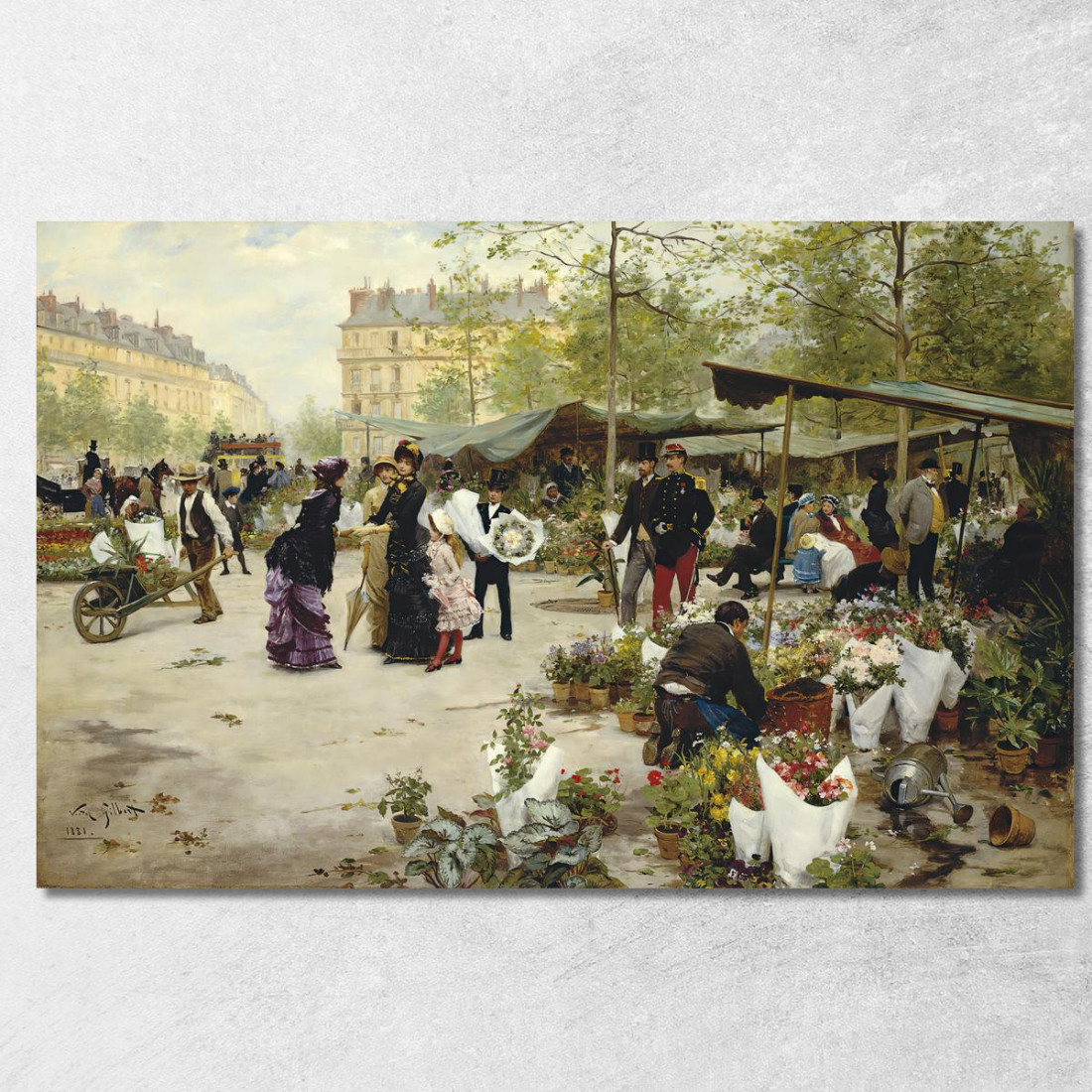 Il Mercato Inferiore Parigi Victor Gabriel Gilbert vgg38 quadro stampato su tela Il Mercato Inferiore Parigi Victor Gabriel Gilbert vgg38 quadro stampato su tela