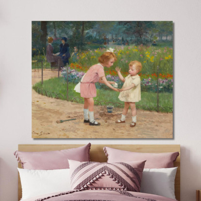 I Giardini Del Lussemburgo Victor Gabriel Gilbert vgg39 quadro stampato su tela
