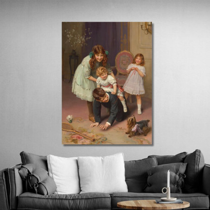 Gee-Up Arthur John Elsley aje7 quadro stampato su tela