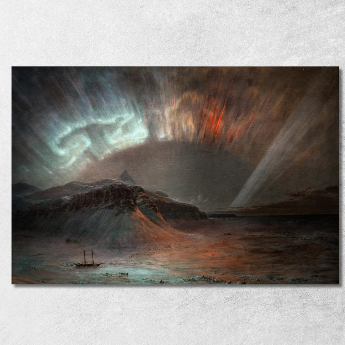 Aurora Boreale Frederic Edwin Church fec1 quadro stampato su tela Aurora Boreale Frederic Edwin Church fec1 quadro stampato su tela