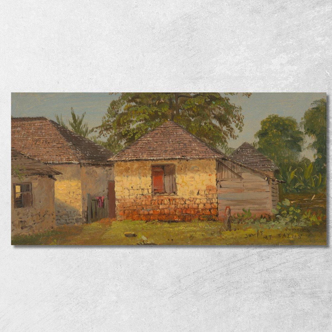 Case 'Mt. Salus' Frederic Edwin Church fec18 quadro stampato su tela Case 'Mt. Salus' Frederic Edwin Church fec18 quadro stampato su tela
