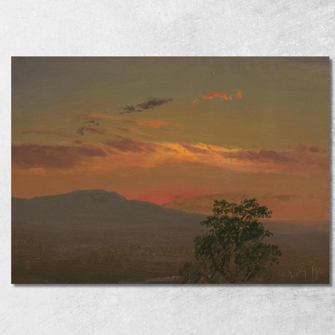 Paesaggio Al Tramonto Hudson N.Y. Frederic Edwin Church fec29 quadro stampato su tela Paesaggio Al Tramonto Hudson N.Y. Frederic Edwin Church fec29 quadro stampato su tela
