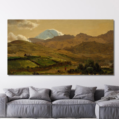 Monte Chimborazo Ecuador Frederic Edwin Church fec45 quadro stampato su tela