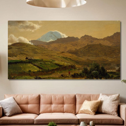 Monte Chimborazo Ecuador Frederic Edwin Church fec45 quadro stampato su tela
