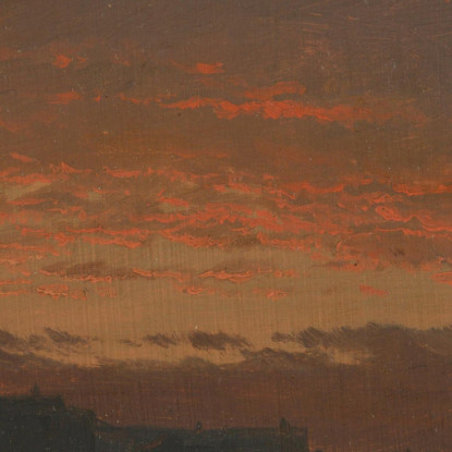 Tramonto A Hudson New York Frederic Edwin Church fec88 quadro stampato su tela
