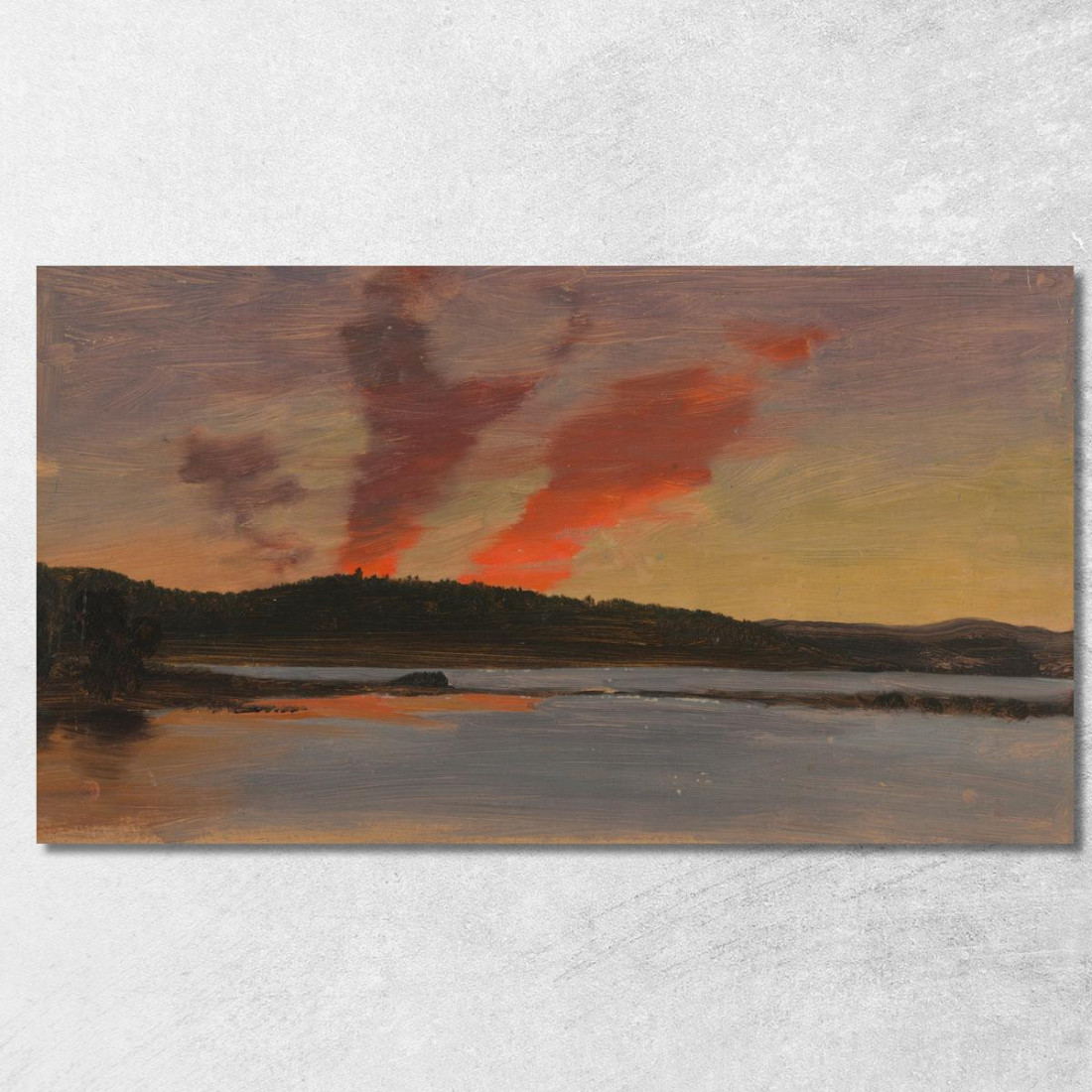 Tramonto Vicino A Bar Harbor Maine Frederic Edwin Church fec90 quadro stampato su tela Tramonto Vicino A Bar Harbor Maine Frederic Edwin Church fec90 quadro stampato su tela