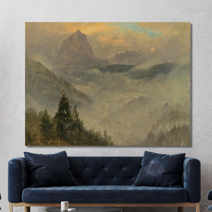 L'Hochkalter Vicino A Berchtesgaden Frederic Edwin Church fec104 quadro stampato su tela