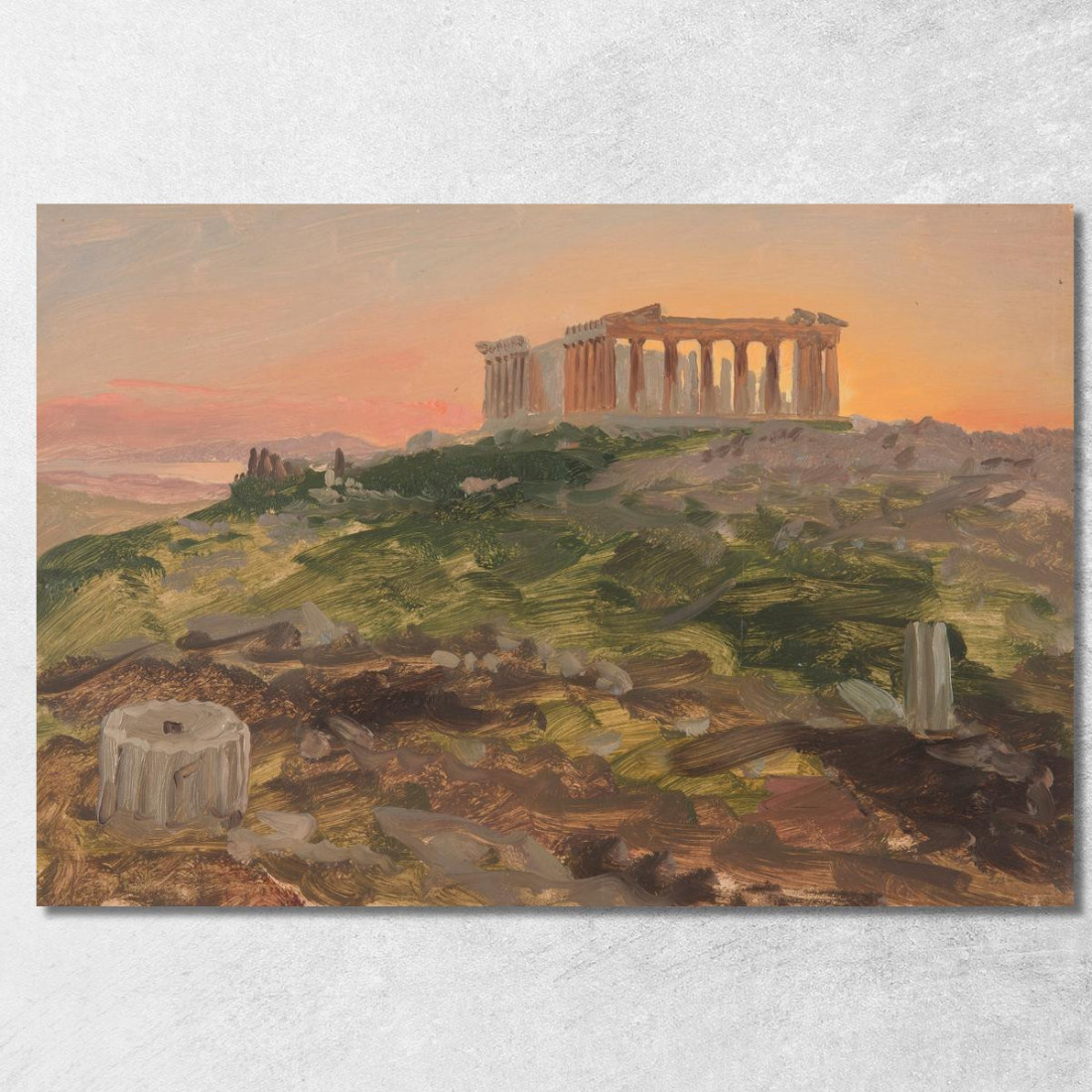 Il Partenone Da Sud-Est Frederic Edwin Church fec106 quadro stampato su tela Il Partenone Da Sud-Est Frederic Edwin Church fec106 quadro stampato su tela