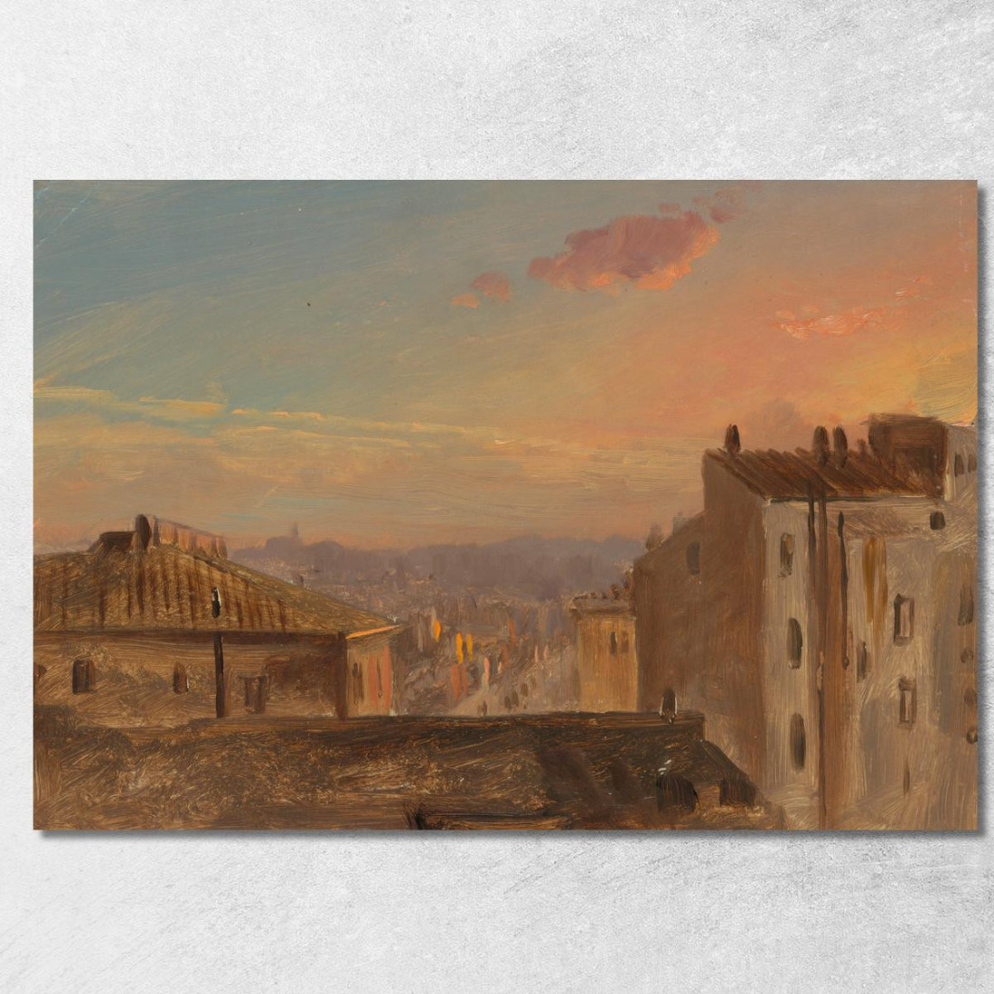 Veduta Di Roma Frederic Edwin Church fec120 quadro stampato su tela Veduta Di Roma Frederic Edwin Church fec120 quadro stampato su tela