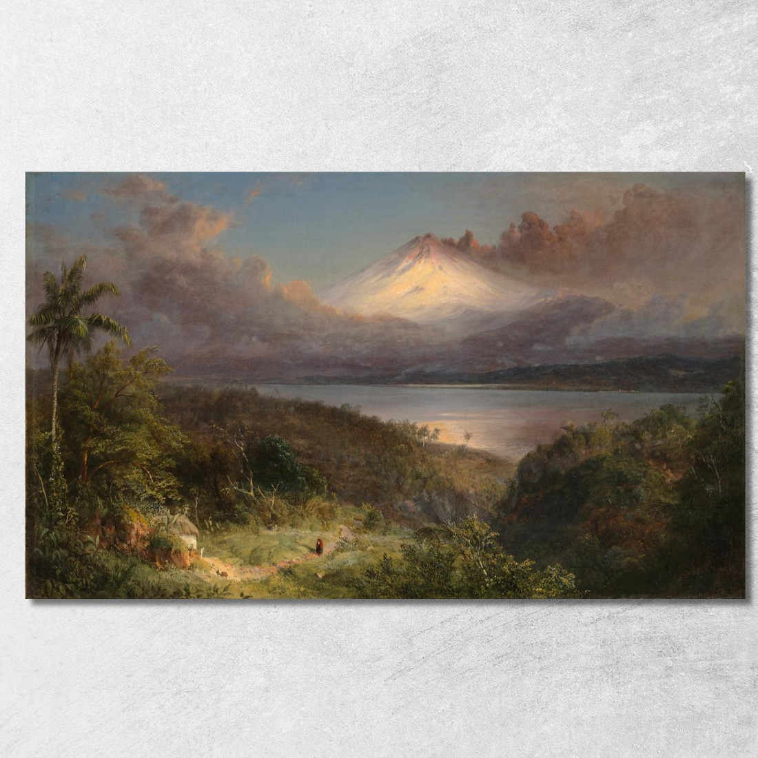 Veduta Di Cotopaxi Frederic Edwin Church fec122 quadro stampato su tela Veduta Di Cotopaxi Frederic Edwin Church fec122 quadro stampato su tela