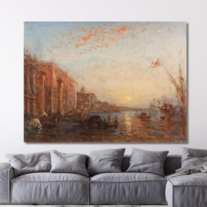 Inondazione A Venezia Félix Ziem fzm45 quadro stampato su tela