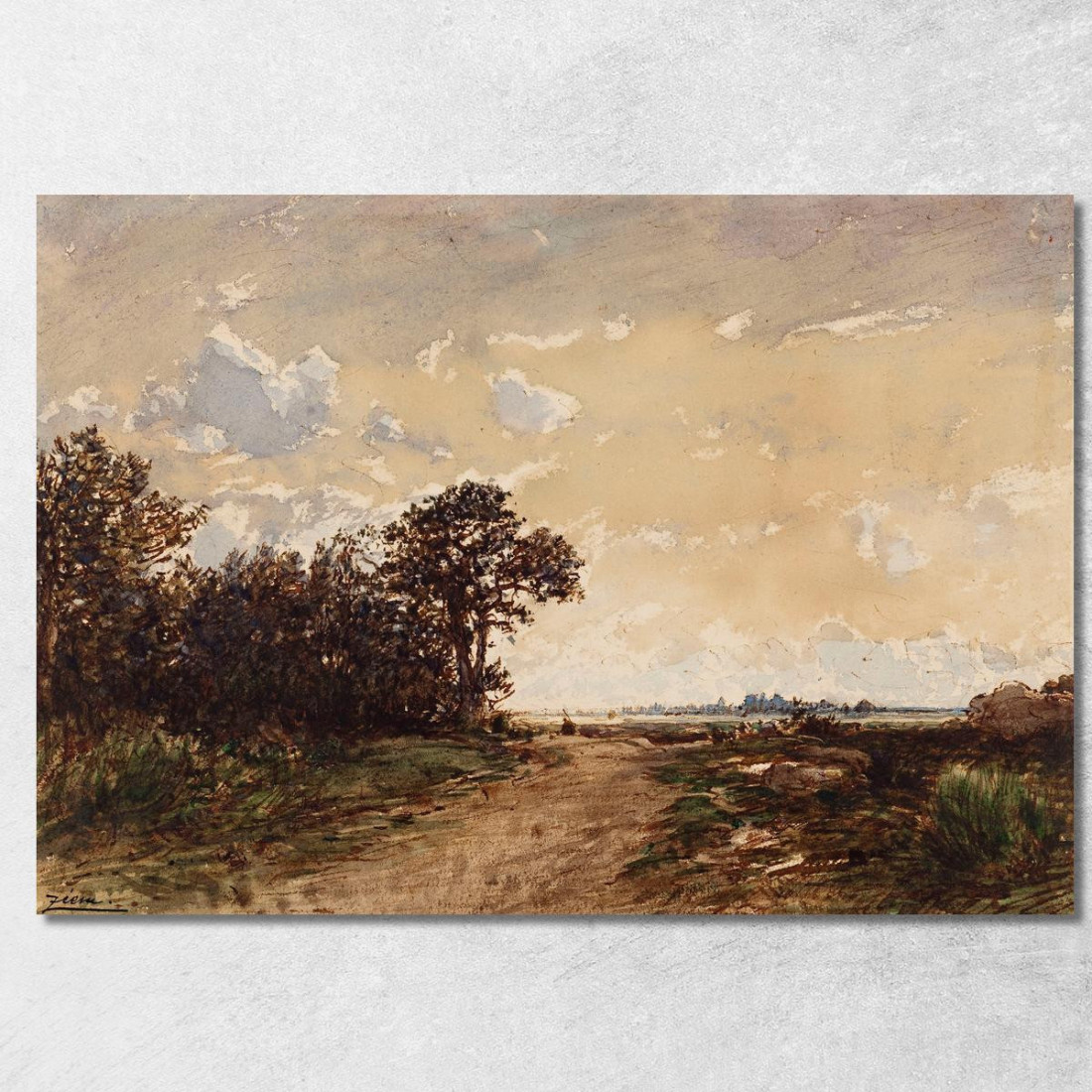 La Foresta Di Fontainebleau Nei Dintorni Di Barbizon Félix Ziem fzm54 quadro stampato su tela La Foresta Di Fontainebleau Nei Dintorni Di Barbizon Félix Ziem fzm54 quadro stampato su tela