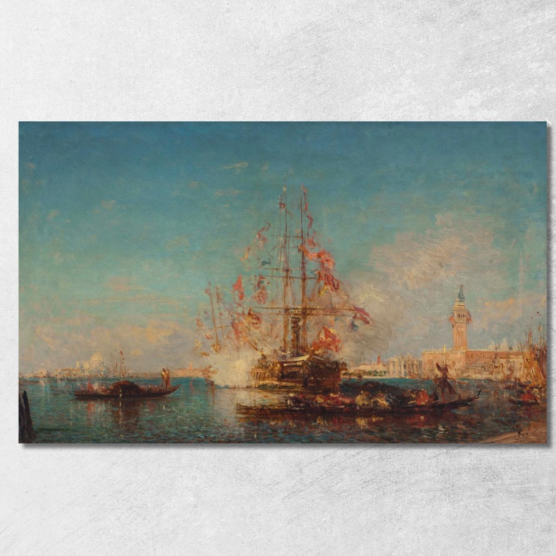 Il Colpo Di Cannone Félix Ziem fzm66 quadro stampato su tela Il Colpo Di Cannone Félix Ziem fzm66 quadro stampato su tela