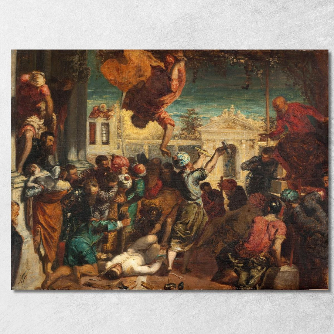 Il Miracolo Dello Schiavo Copia Da Tintoretto O Il Martirio Di San Marco Félix Ziem fzm68 quadro stampato su tela Il Miracolo Dello Schiavo Copia Da Tintoretto O Il Martirio Di San Marco Félix Ziem fzm68 quadro stampato su tela