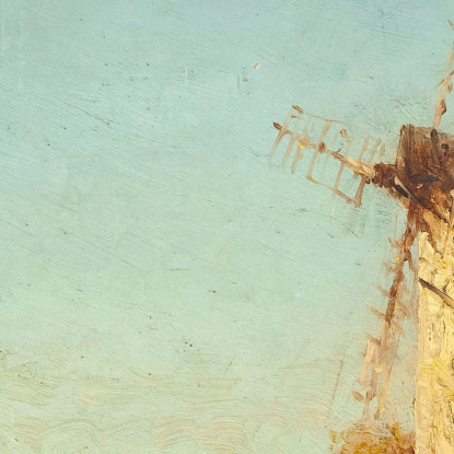 Mulino Di Saint-Mitre Presso Martigues Félix Ziem fzm96 quadro stampato su tela