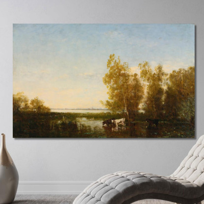 Paesaggio Olandese Félix Ziem fzm99 quadro stampato su tela