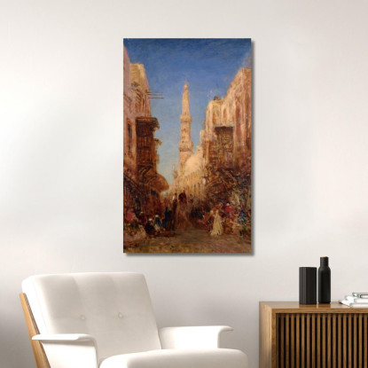 Strada Del Vecchio Cairo Félix Ziem fzm109 quadro stampato su tela