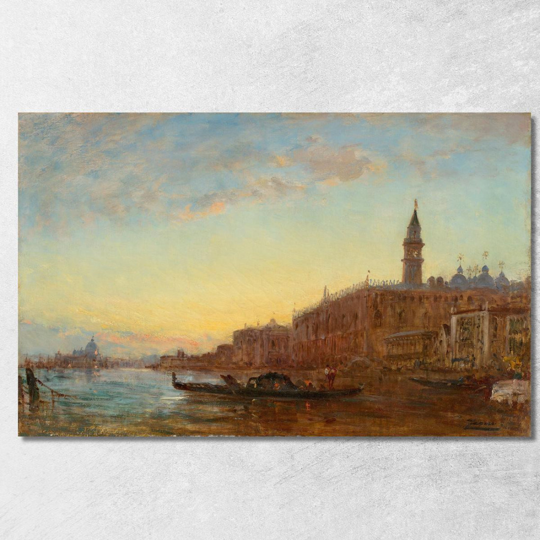 Il Canal Grande A Venezia Félix Ziem fzm123 quadro stampato su tela Il Canal Grande A Venezia Félix Ziem fzm123 quadro stampato su tela