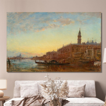 Il Canal Grande A Venezia Félix Ziem fzm123 quadro stampato su tela
