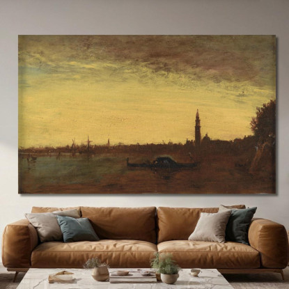 Venezia Al Crepuscolo Félix Ziem fzm138 quadro stampato su tela