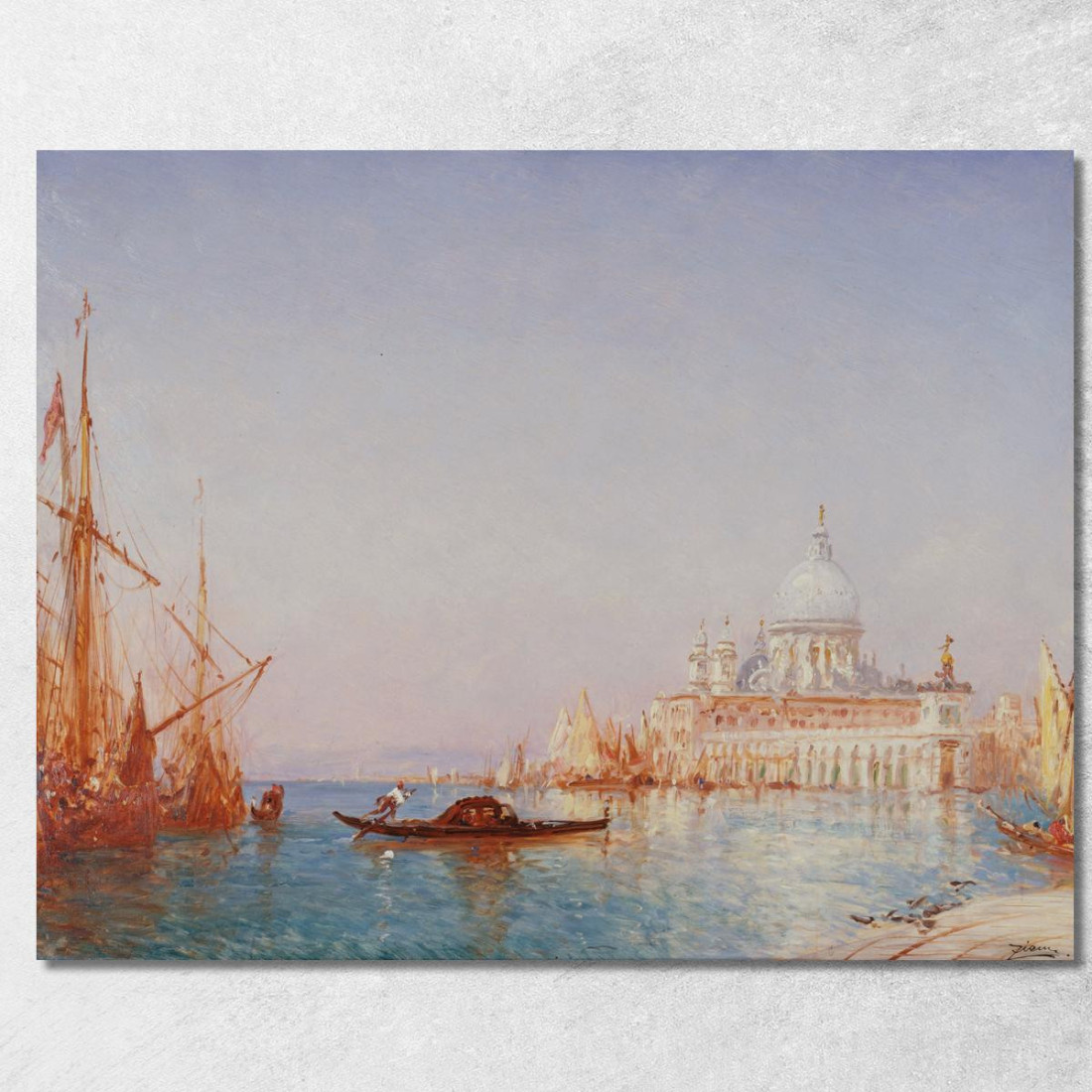 Venezia La Salute. Effetto Del Mattino Félix Ziem fzm143 quadro stampato su tela Venezia La Salute. Effetto Del Mattino Félix Ziem fzm143 quadro stampato su tela