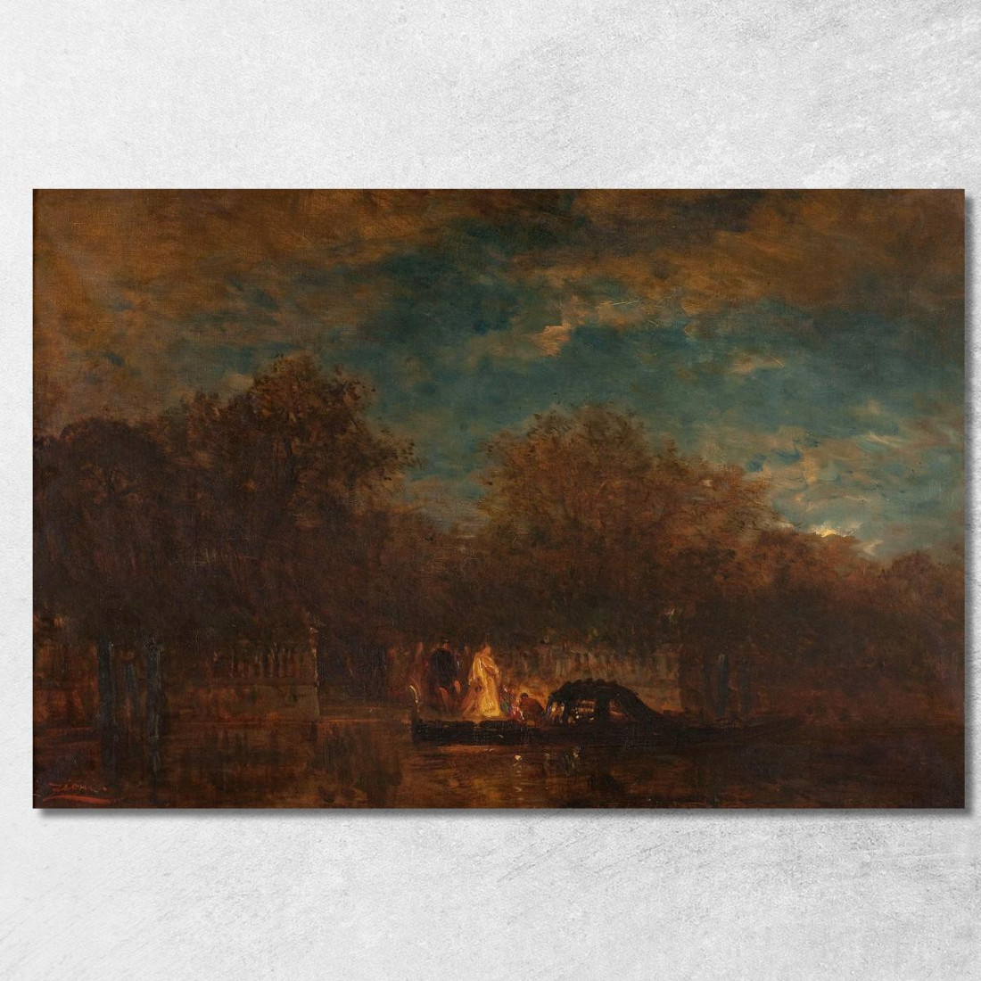 Venezia L'Uscita Dal Giardino Francese Al Crepuscolo Félix Ziem fzm144 quadro stampato su tela Venezia L'Uscita Dal Giardino Francese Al Crepuscolo Félix Ziem fzm144 quadro stampato su tela