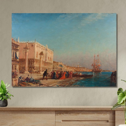 Venezia Il Palazzo Ducale Félix Ziem fzm147 quadro stampato su tela