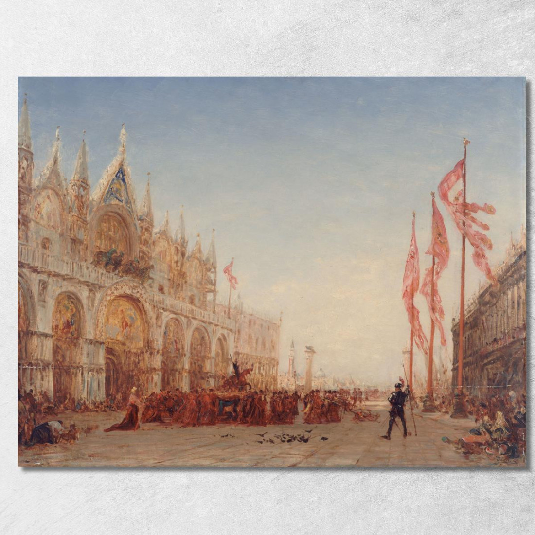Venezia Processione Di San Giorgio Félix Ziem fzm150 quadro stampato su tela Venezia Processione Di San Giorgio Félix Ziem fzm150 quadro stampato su tela