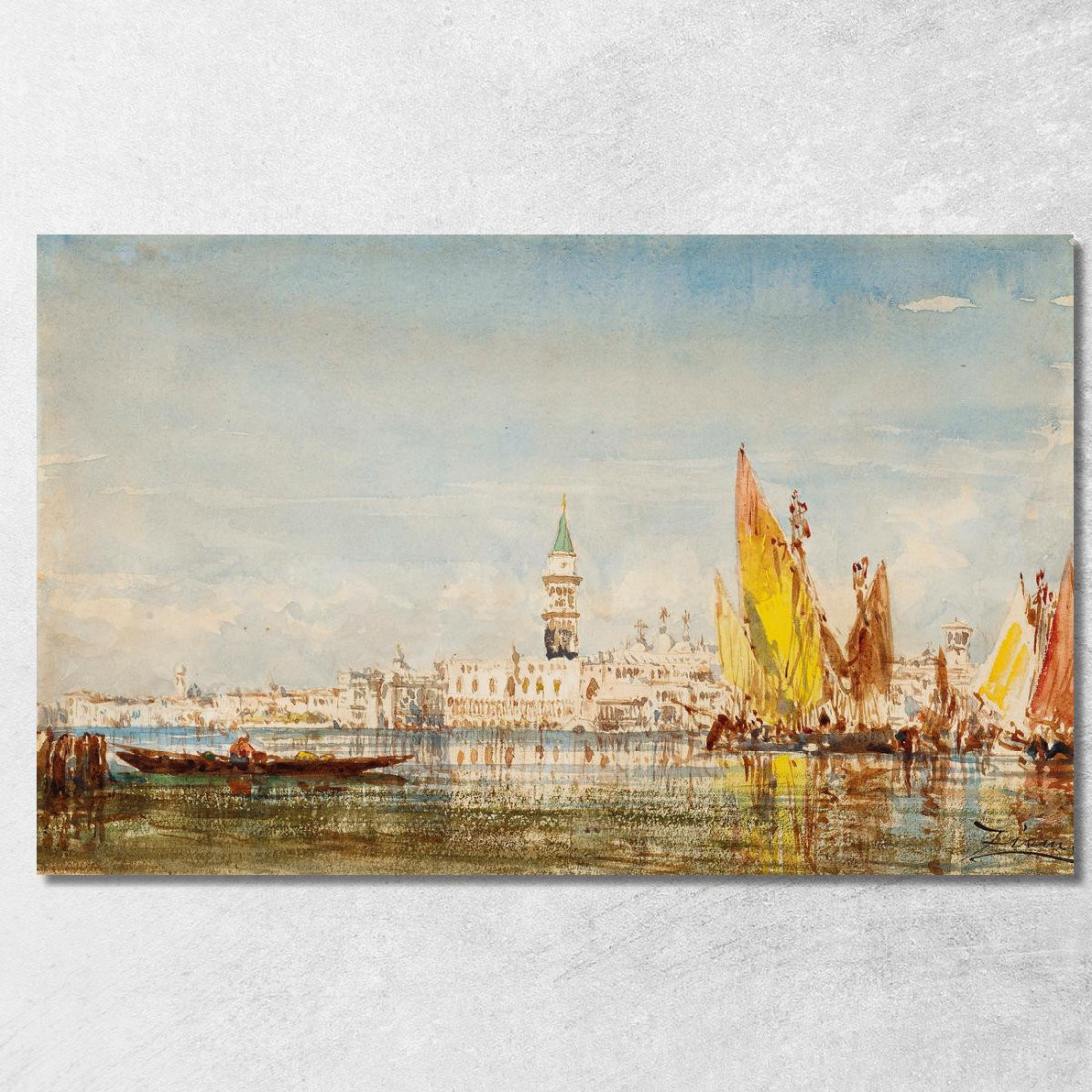 Venezia Félix Ziem fzm152 quadro stampato su tela Venezia Félix Ziem fzm152 quadro stampato su tela