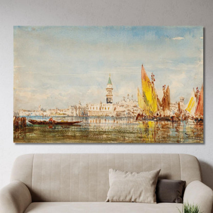 Venezia Félix Ziem fzm152 quadro stampato su tela