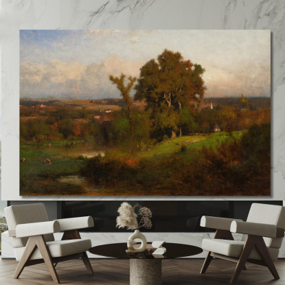 Autunno Vicino A Marshfield George Inness gin11 quadro stampato su tela